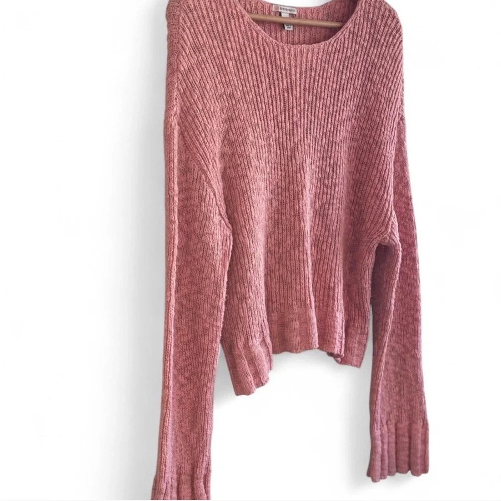 Sisstrevolution Scoop Neck Knit Sweater Dusty Rose Relaxed Fit Size S - Picture 2 of 7